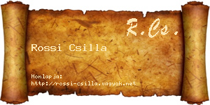 Rossi Csilla névjegykártya