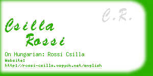 csilla rossi business card